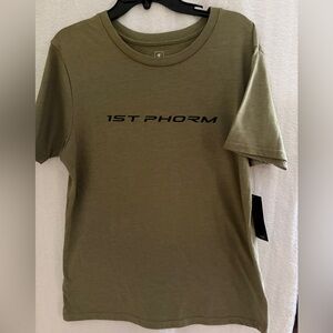 NWT 1st Phorm Shirt Womens XXL Olive Green Short Sleeve Tee Athletic Workout Gym